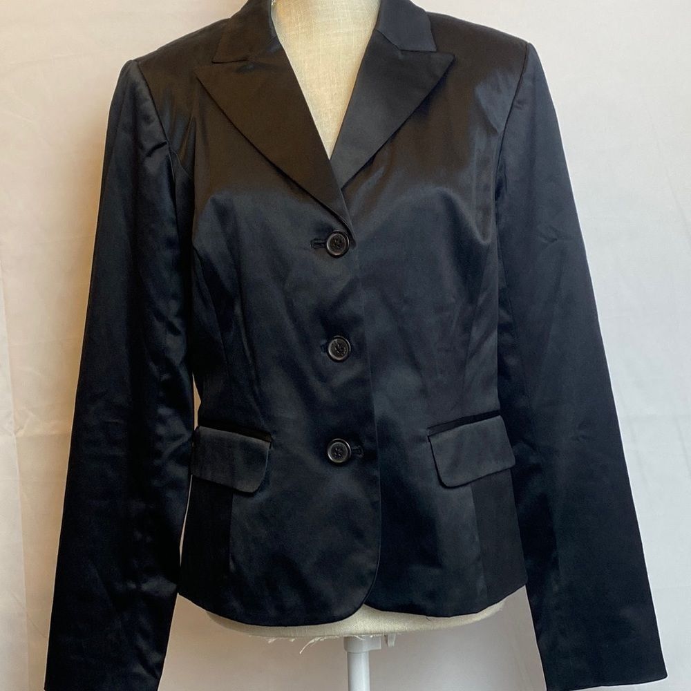 Isaac Mizrahi for Target Black Satin Blazer•Women’s Size Large•GUC